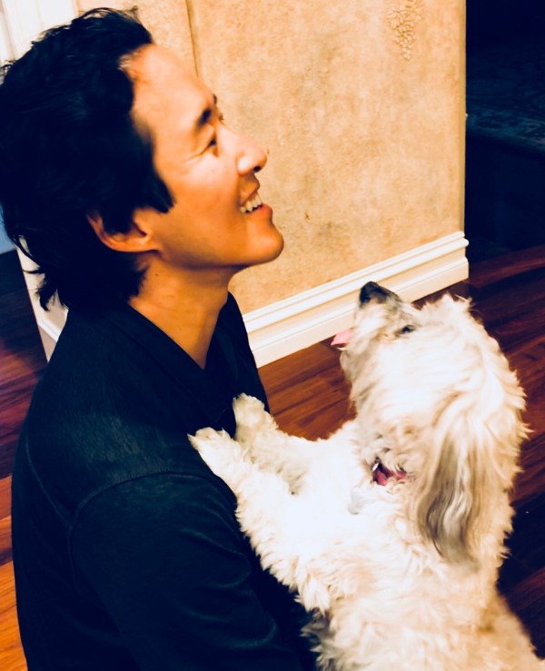 Anthony Youn with his dog Bella