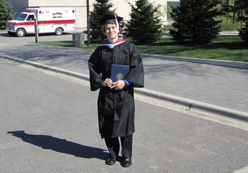 A picture of Doctor Eye Health after he graduated from Saint John's University in 2011
