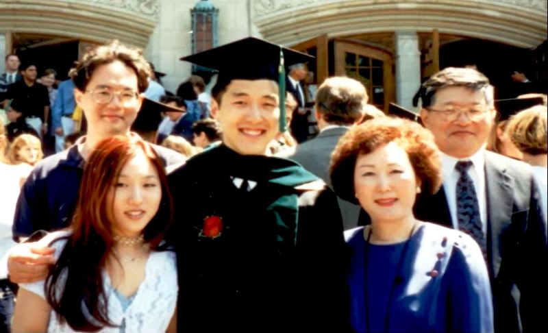 Anthony Youn with his parents and siblings